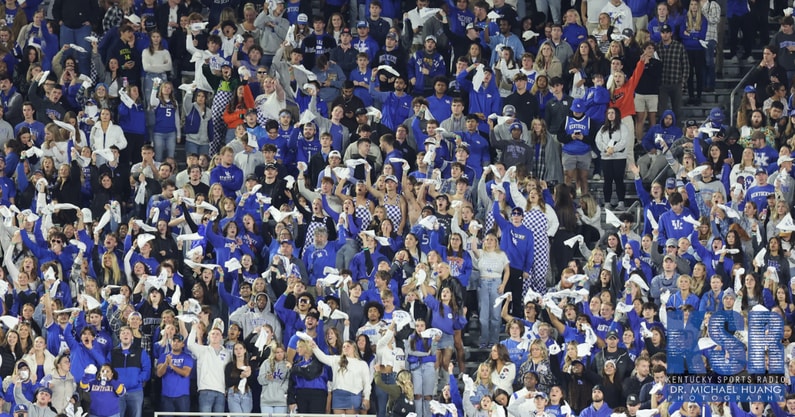 Kentucky football fans at Kroger Field, via Dr. Michael Huang, KSR