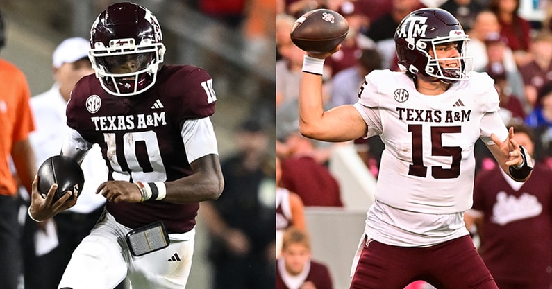 Texas A&M QBs Marcel Reed and Conner Weigman