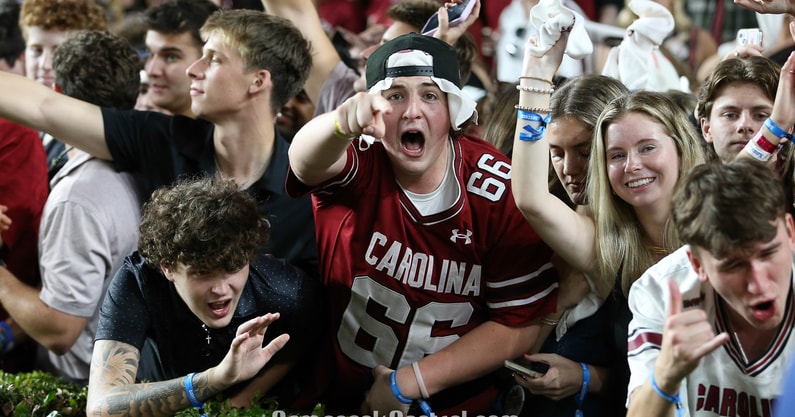 University of South Carolina students during the South Carolina-Texas A&M football game on Nov. 2, 2024.