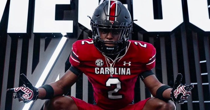 South Carolina football WR commit Jordon Gidron on his official visit (Photo courtesy of Jordon Gidron | @JordonGidron on Twitter/X).