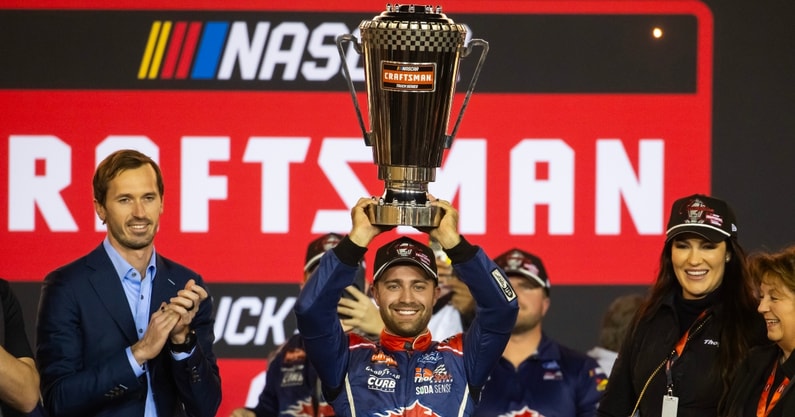 Ty Majeski championship trophy