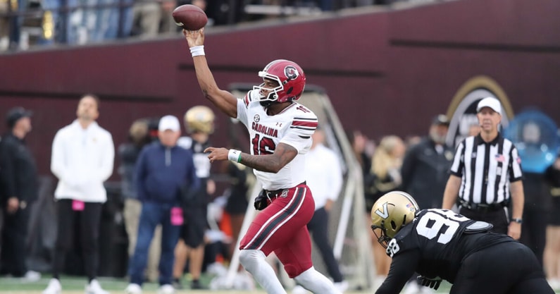 South Carolina quarterback LaNorris Sellers against Vanderbilt in 2024. Photo credit: CJ Driggers | GamecockCentral