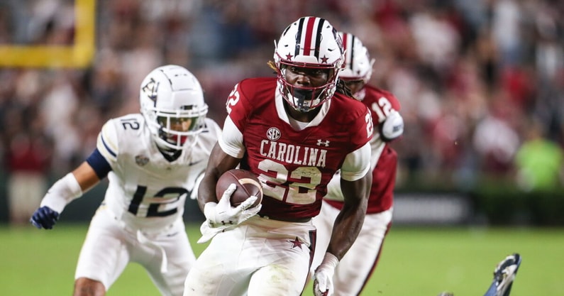 South Carolina RB Jawarn Howell races for a touchdown against Wofford (Katie Dugan/GamecockCentral).