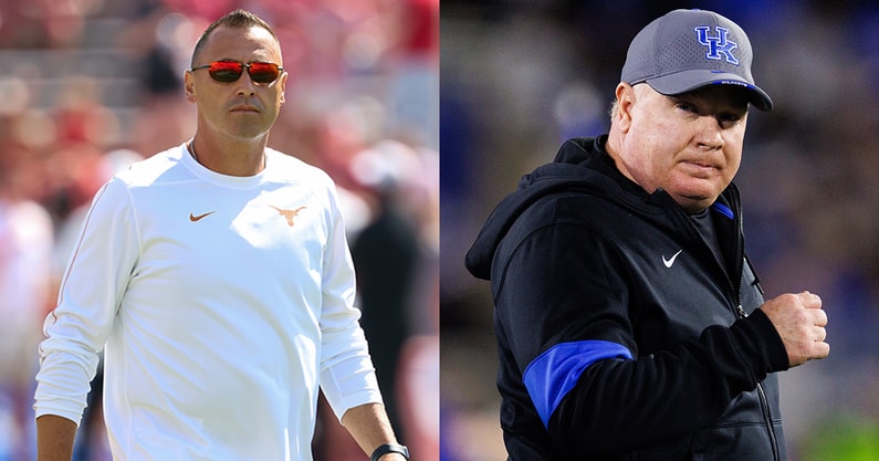 Texas HC Steve Sarkisian and Kentucky HC Mark Stoops