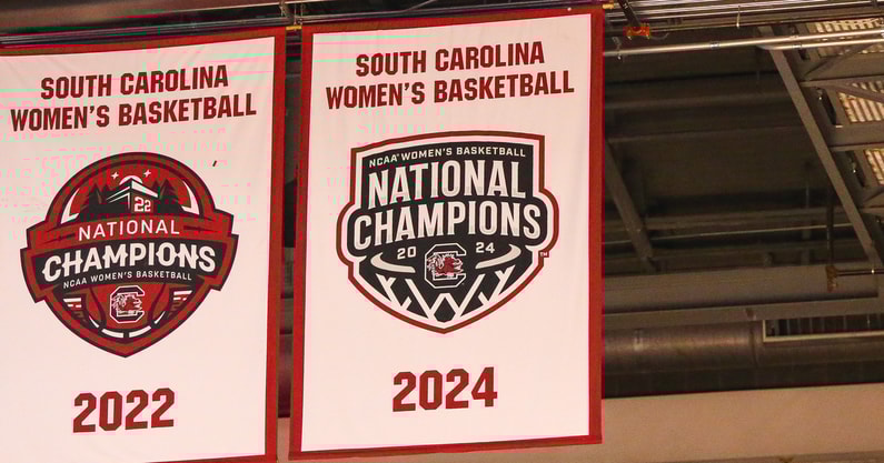 South Carolina's 2024 National Championship banner (Phot by Katie Dugan)(1)