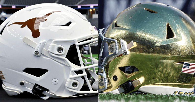 Texas, Notre Dame Helmets