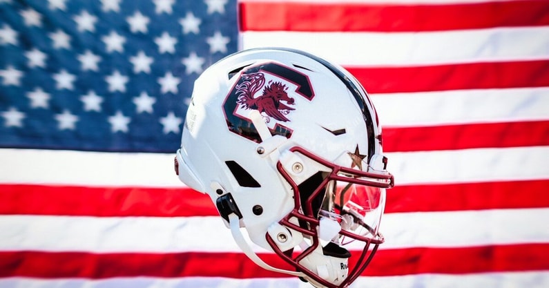 South Carolina football's throwback helmet. Photo Credit: Gamecock Football | @GamecockFB on Twitter/X