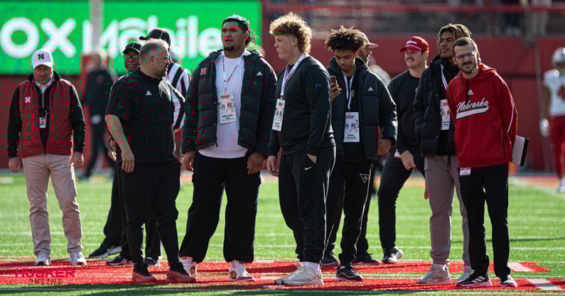 2026 OT Malakai Lee at Nebraska with Head Coach Matt Rhule