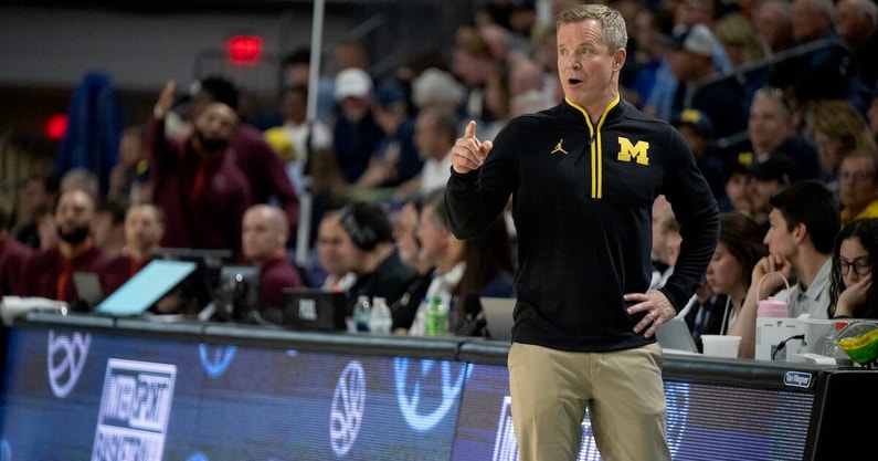 Michigan HC Dusty May land his team fell to 6-2 in Big Ten play with a loss at Purdue. (Photo credit: Fort Myers Tip-Off)