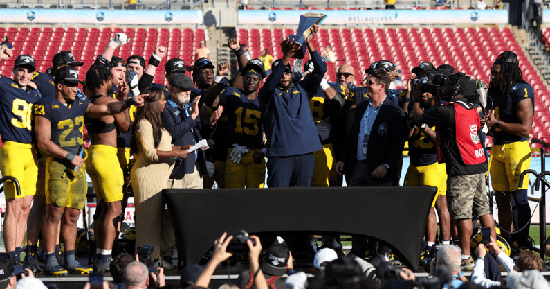Sherrone Moore after ReliaQuest bowl win