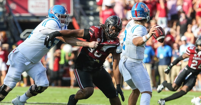 South Carolina's TJ Sanders rushes against Ole Miss (Photo: Katie Dugan | GamecockCentral.com)