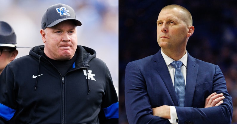 Left: Mark Stoops; Right: Mark Pope - Photos via © Jordan Prather-Imagn Images