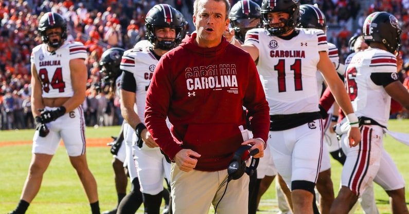 South Carolina football coach Shane Beamer during the Clemson game on Nov. 30, 2024 (Katie Dugan | GamecockCentral.com)