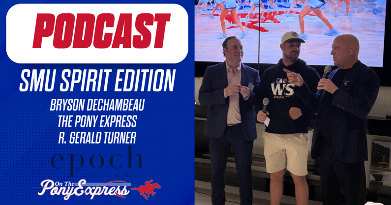 walking-strong-smu-spirit-cheer-pom-edition-bryson-dechambeau-the-pony-express-special-guests