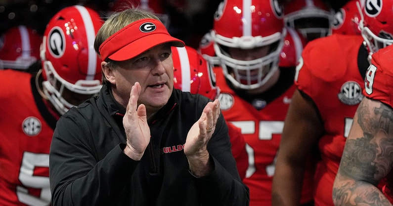 Georgia HC Kirby Smart at the SEC Championship