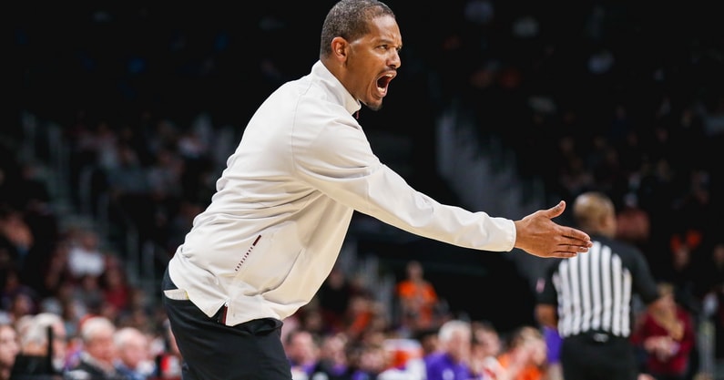 South Carolina men's basketball coach Lamont Paris during the Clemson Tigers game on Dec. 17, 2024 (Katie Dugan | GamecockCentral.com)