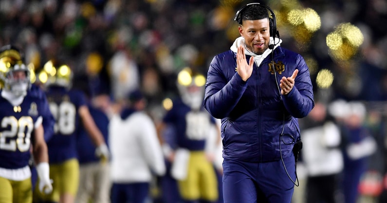 Notre Dame HC Marcus Freeman vs. Indiana in the College Football Playoff