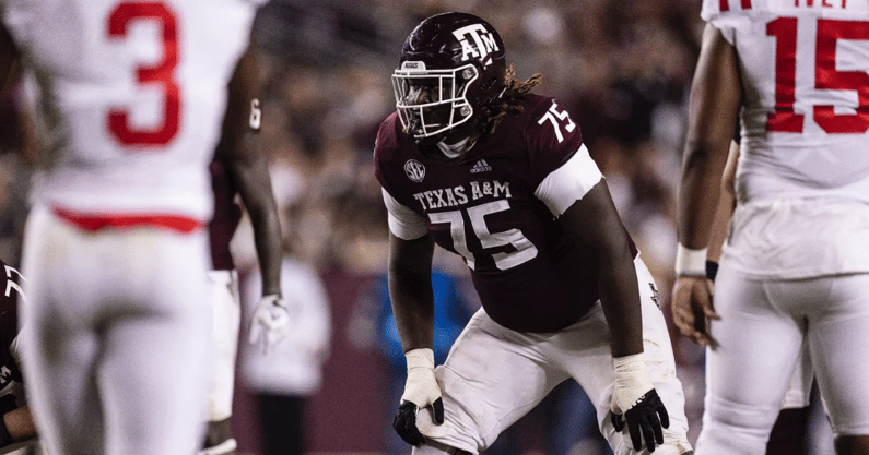 Texas A&M OL Kam Dewberry, Alabama