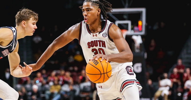 South Carolina men's basketball player Collin Murray-Boyles during the Radford game on Dec. 22, 2024 (Katie Dugan | GamecockCentral.com)