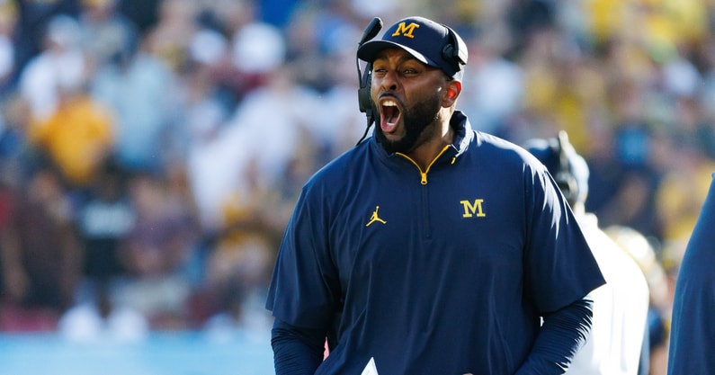 Michigan Wolverines football head coach Sherrone Moore during a bowl win over Alabama. (Photo by Matt Pendleton-Imagn Images)