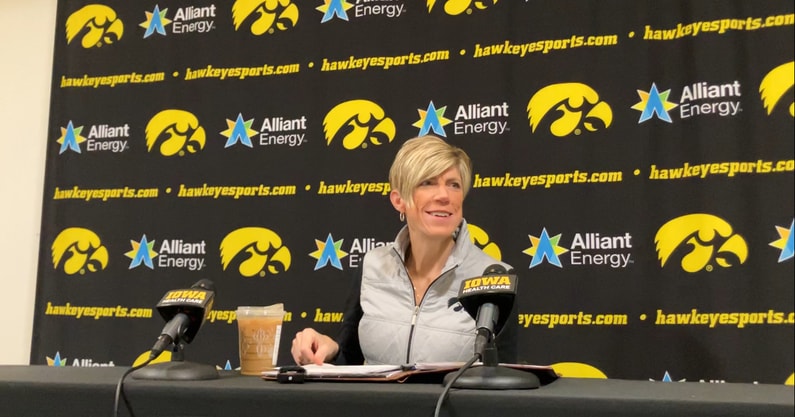 Iowa head coach Jan Jensen met with the media on Thursday morning. (Photo by Kyle Huesmann)