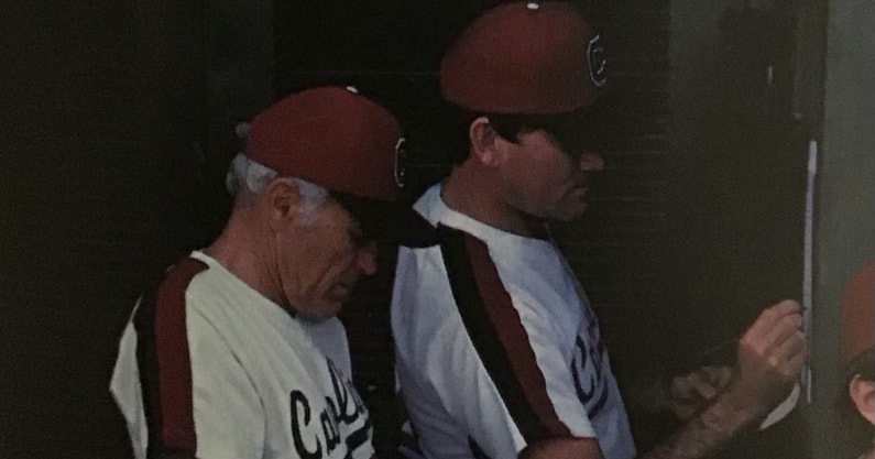 Former South Carolina baseball coaches June Raines and Johnny Hunton. Photo credit: South Carolina baseball