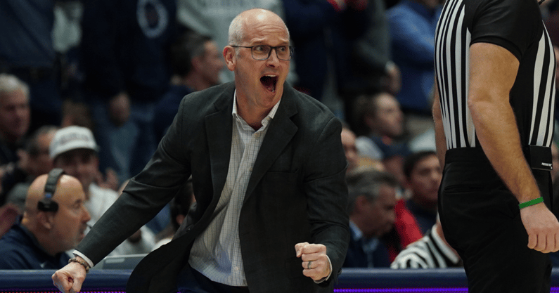 Dan Hurley got a little too animated on the UCOnn sideline