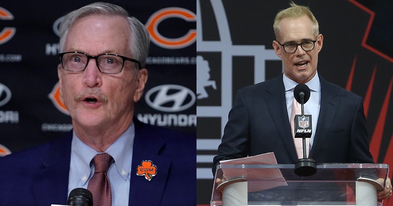 Chicago Bears chairman George McCaskey and ESPN broadcaster Joe Buck