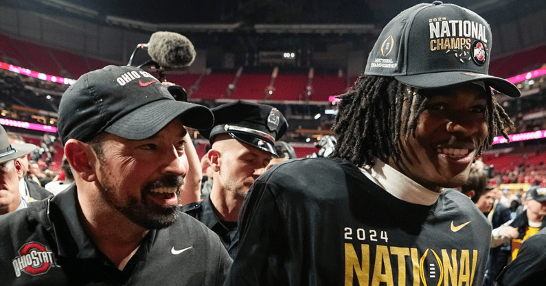 Ohio State HC Ryan Day, WR Jeremiah Smith