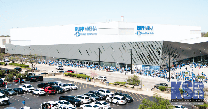 The line outside Rupp Arena for Mark Pope's introductory press conference - Aaron Perkins, Kentucky Sports Radio