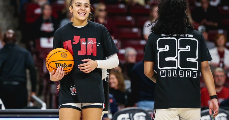tessa-johnson-te-hina-paopao_54303063749_o-South Carolina Gamecocks women's basketball vs Auburn-Feb 2 2025-Credit Katie Dugan GamecockCentral