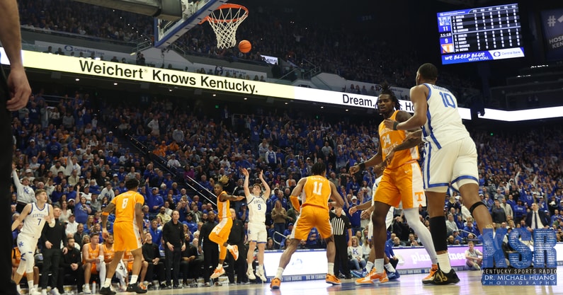 Kentucky forward Trent Noah shoots a three vs. Tennessee - Dr. Michael Huang, Kentucky Sports Radio