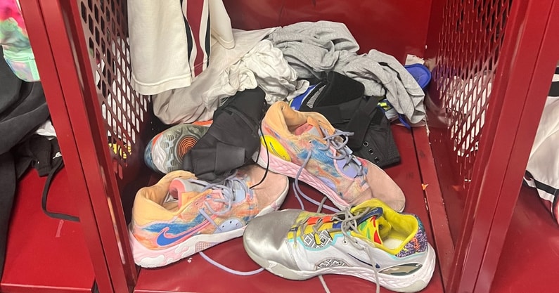 Trent Noah's locker at Harlan County has ermained untouched (Photo provided by Kyle Jones)