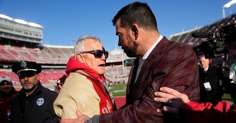 Ohio State HC Ryan Day with former coach Jim Tressel
