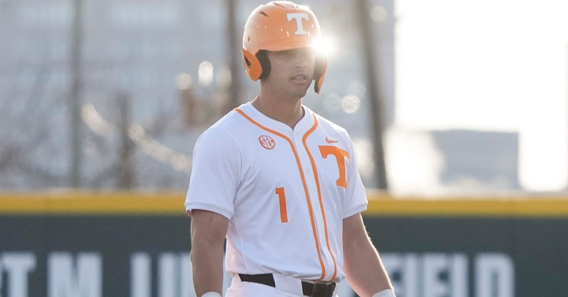 Tennessee infielder Dean Curley: Caitie McMekin/News Sentinel / USA TODAY NETWORK via Imagn Images