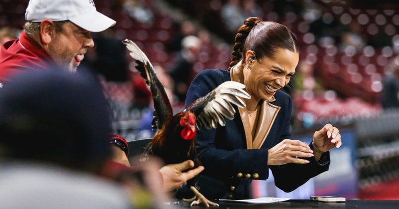 Elle Duncan and Sir Big Spur - College GameDay