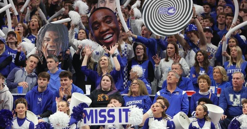 Kentucky fans at Rupp Arena, via Dr. Michael Huang, KSR
