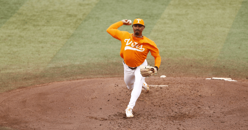 Tennessee Baseball pitcher Marcus Phillips. Credit: UT Athletics