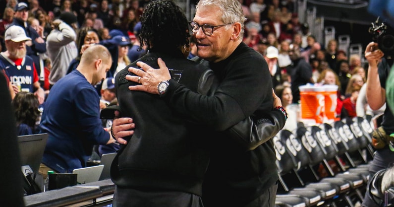dawn-staley-geno-auriemma_54332266505_o-South Carolina Gamecocks womens basketball vs UConn-Feb 16 2025-Credit Katie Dugan GamecockCentral