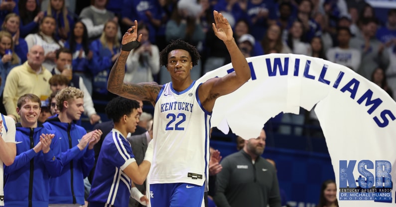 Amari Williams is honored on Senior Night at Rupp Arena - Photo by Dr. Michael Huang, Kentucky Sports Radio