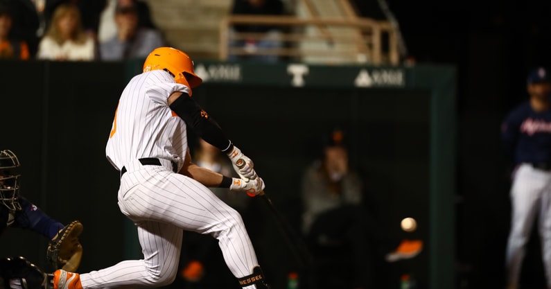 Tennessee Baseball right field Reese Chapman. Credit: UT Athletics