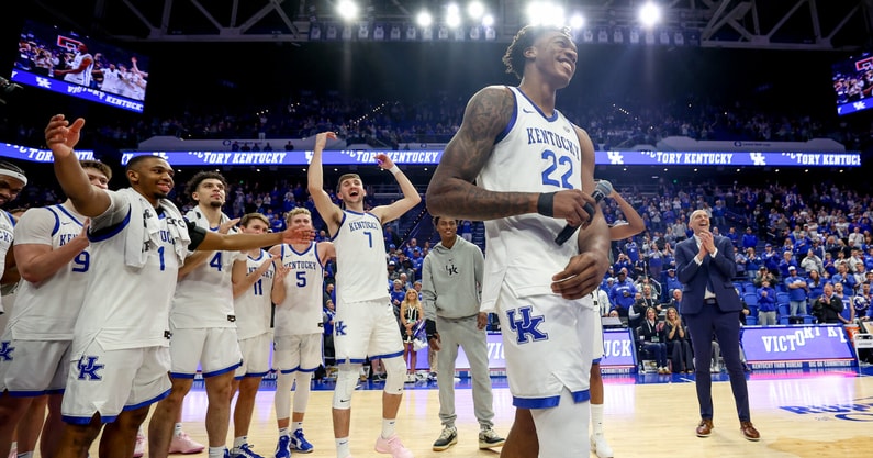 Amari Williams addresses Kentucky fans after the win over LSU on Senior Night - Dr. Michael Huang, Kentucky Sports Radio