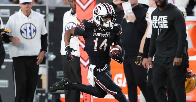 South Carolina WR Jared Brown against Missouri in 2024 (Photo: CJ Driggers | GamecockCentral.com)