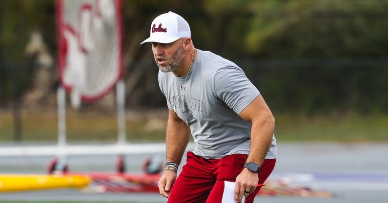South Carolina WRs coach Mike Furrey (Photo: Katie Dugan | GamecockCentral.com)