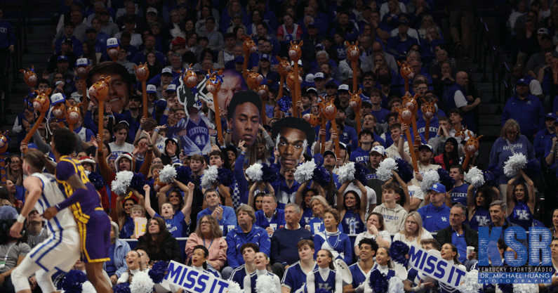 The student section at Rupp Arena during Senior Night vs. LSU - Dr. Michael Huang, Kentucky Sports Radio
