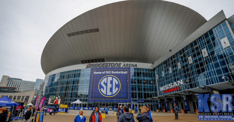 Bridgestone Arena before the games tip off at the SEC Tournament - Dr. Michael Huang, Kentucky Sports Radio
