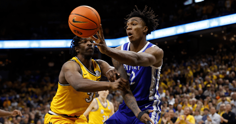 Kentucky C Amari Williams vs Missouri, via Gary Rohman-Imagn Images