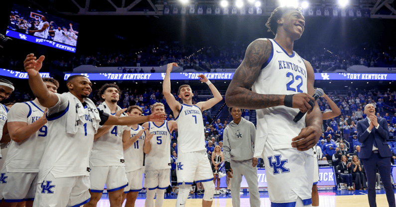 Kentucky center Amari Williams addresses fans after the Senior Night win over LSU - Dr. Michael Huang, Kentucky Sports Radio