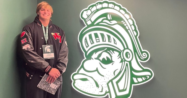 Four-star OT Collin Campbell on Michigan State visit