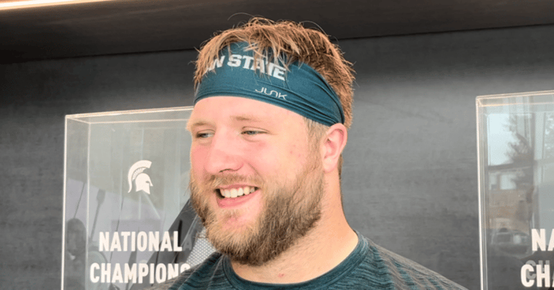 Michigan State guard Luke Newman.